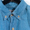 Denim Button Down Shirt Cowboy Western Double Impact