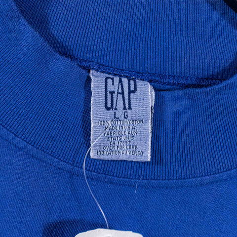 GAP Blank Mockneck Long Sleeve T-Shirt Sun Faded