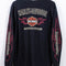 Harley Davidson Motorcycles Flame T-Shirt Embroidered Long Sleeve Biker