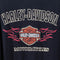 Harley Davidson Motorcycles Flame T-Shirt Embroidered Long Sleeve Biker