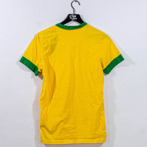 NIKE Swoosh Brazil Ringer T-Shirt Soccer Futbol Blokecore