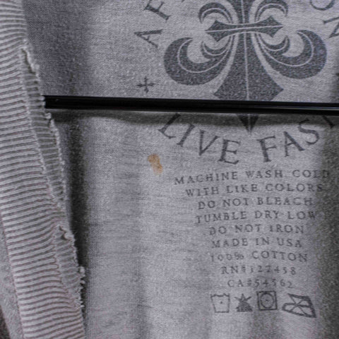 Affliction Live Fast Distressed T-Shirt Cyber Goth Thick Stitch