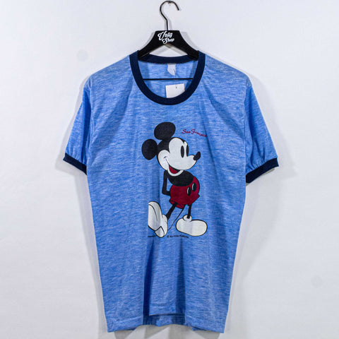 Mickey Mouse San Francisco Ringer T-Shirt Walt Disney Productions