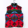 Aztec Southwestern Fleece Zip Vest Back In The Saddle