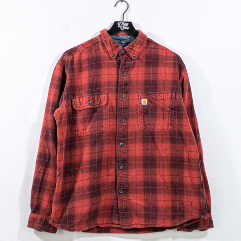 Carhartt Logo Button Down Flannel Shirt