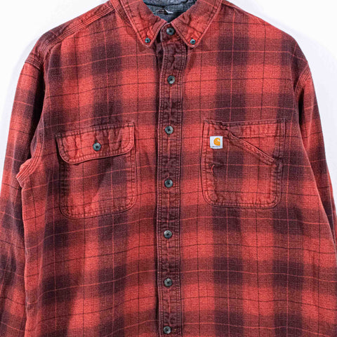 Carhartt Logo Button Down Flannel Shirt