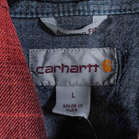 Carhartt Logo Button Down Flannel Shirt