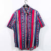 Wrangler Brushpopper Western Aztec Pearl Snap Shirt Short Sleeve Distressed