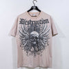 Destruction Skull Cross Wings T-Shirt Tattoo Mall Cyber Goth