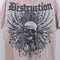 Destruction Skull Cross Wings T-Shirt Tattoo Mall Cyber Goth