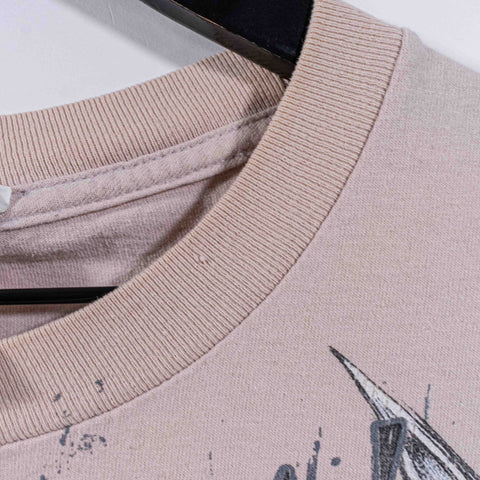 Destruction Skull Cross Wings T-Shirt Tattoo Mall Cyber Goth