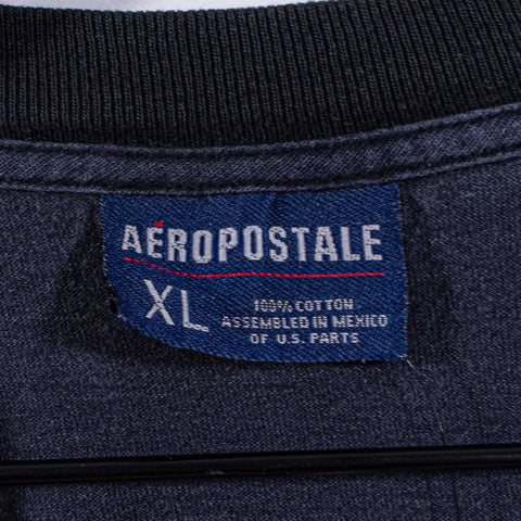 Aeropostale Center Logo Sun Faded T-Shirt Distressed