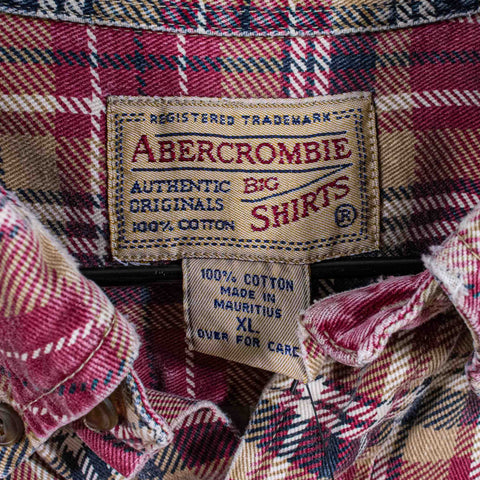 Abercrombie & Fitch Big Shirts Flannel Button Distressed