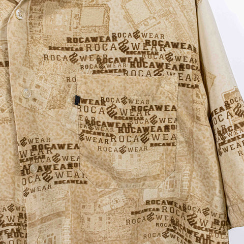 Rocawear AOP Micro Chip Short Sleeve Button Camp Shirt