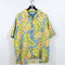 Tommy Bahama Floral Hawaiian Camp Shirt Loop Collar Resort Tiki