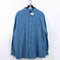 Striped Denim Button Down Shirt Basic Editions Hip Hop Skate