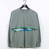 Niagara Falls Nature Overdyed T-Shirt Long Sleeve