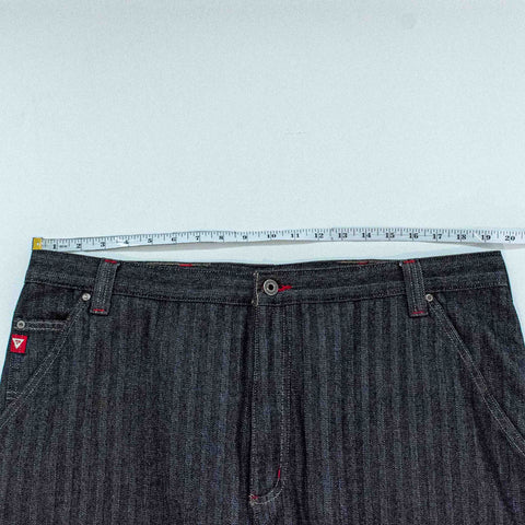 Guess Workwear Striped Carpenter Jeans Baggy Hip Hop Skate