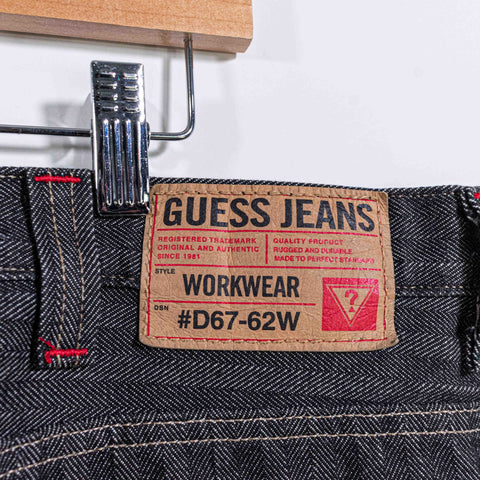 Guess Workwear Striped Carpenter Jeans Baggy Hip Hop Skate