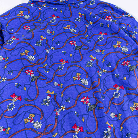 Equestrian All Over Print Horse Saddle Turtleneck Shirt Hunt Club