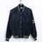 Suede Leather Varsity Bomber Jacket Pine Grove