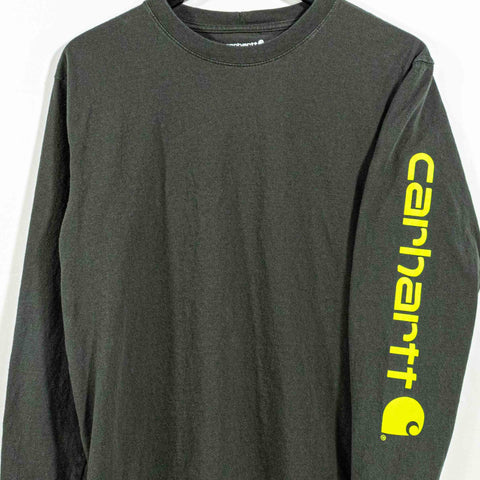 Carhartt Spell Out Logo T-Shirt Long Sleeve