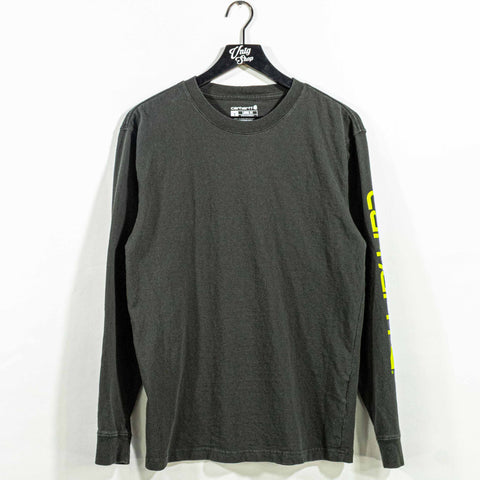 Carhartt Spell Out Logo T-Shirt Long Sleeve