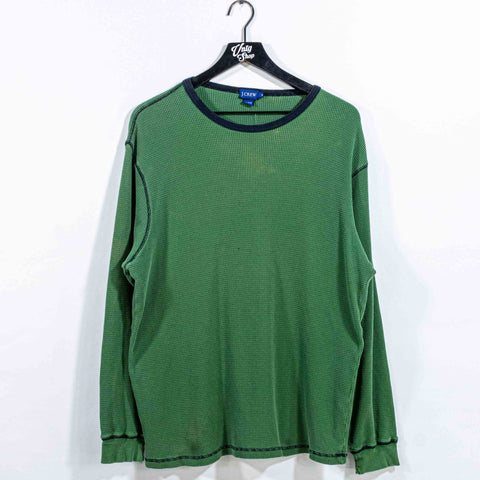 J Crew Thermal Waffle T-Shirt Long Sleeve Sun Faded