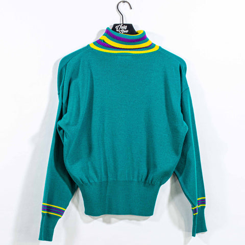Meister Ski Striped Turtleneck Sweater