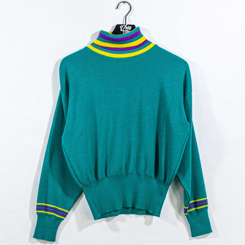 Meister Ski Striped Turtleneck Sweater