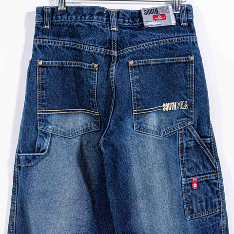 SouthPole Baggy Carpenter Jeans Skate Embroidered Hip Hop