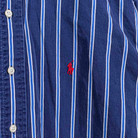 Polo Ralph Lauren Pony Blaire Striped Button Down Shirt Distressed