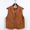 Orvis Suede Leather Collared Waistcoat Vest