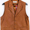 Orvis Suede Leather Collared Waistcoat Vest