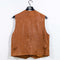 Orvis Suede Leather Collared Waistcoat Vest