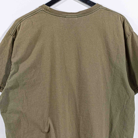 NIKE Swoosh T-Shirt Tonal Green Sun Faded