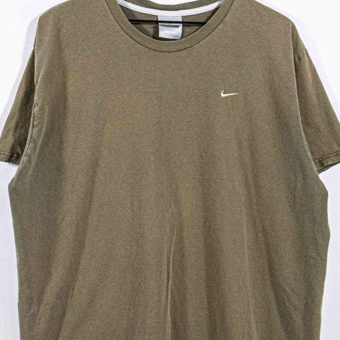 NIKE Swoosh T-Shirt Tonal Green Sun Faded