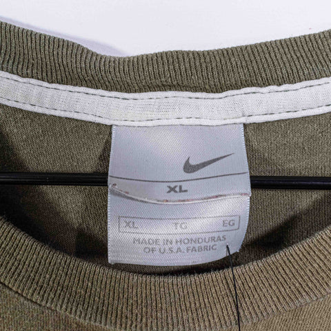 NIKE Swoosh T-Shirt Tonal Green Sun Faded