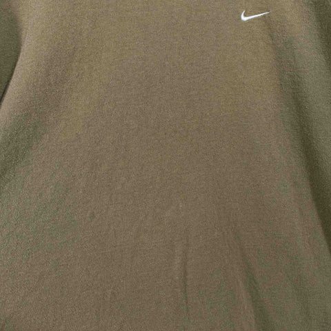 NIKE Swoosh T-Shirt Tonal Green Sun Faded