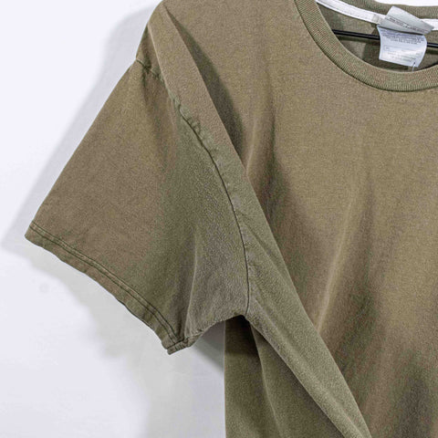 NIKE Swoosh T-Shirt Tonal Green Sun Faded