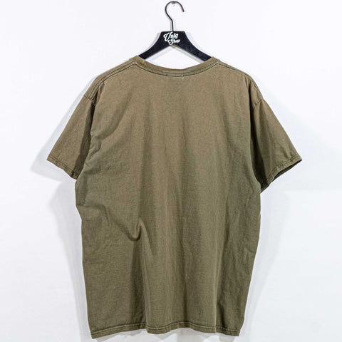 NIKE Swoosh T-Shirt Tonal Green Sun Faded