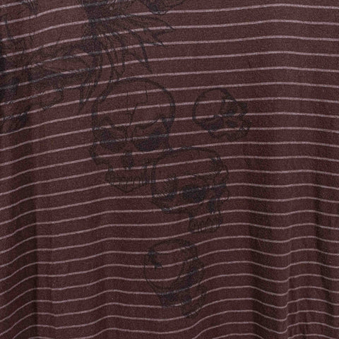 Skull Striped Tonal Mall Cyber Goth T-Shirt