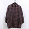 Plaid Flannel 1/4 Zip Pullover Shirt Grunge