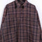 Plaid Flannel 1/4 Zip Pullover Shirt Grunge