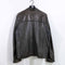 Andrew Marc Moto Racer Leather Jacket Band Collar