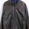 Andrew Marc Moto Racer Leather Jacket Band Collar