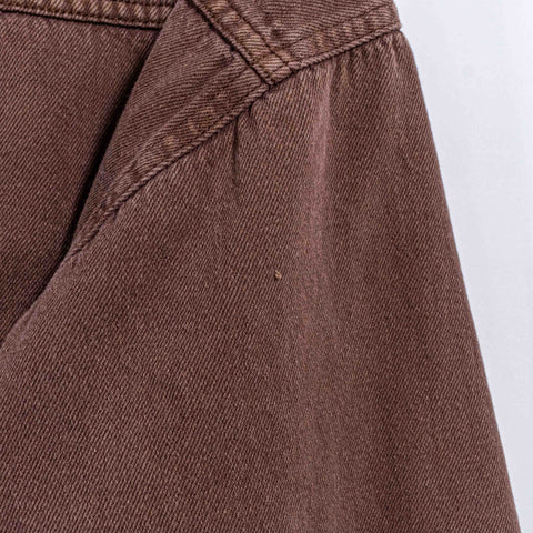 Brown Denim Button Shirt Saguaro Jeans Grunge Skate