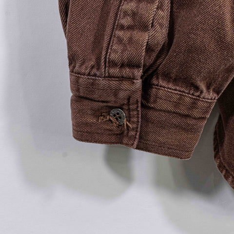 Brown Denim Button Shirt Saguaro Jeans Grunge Skate