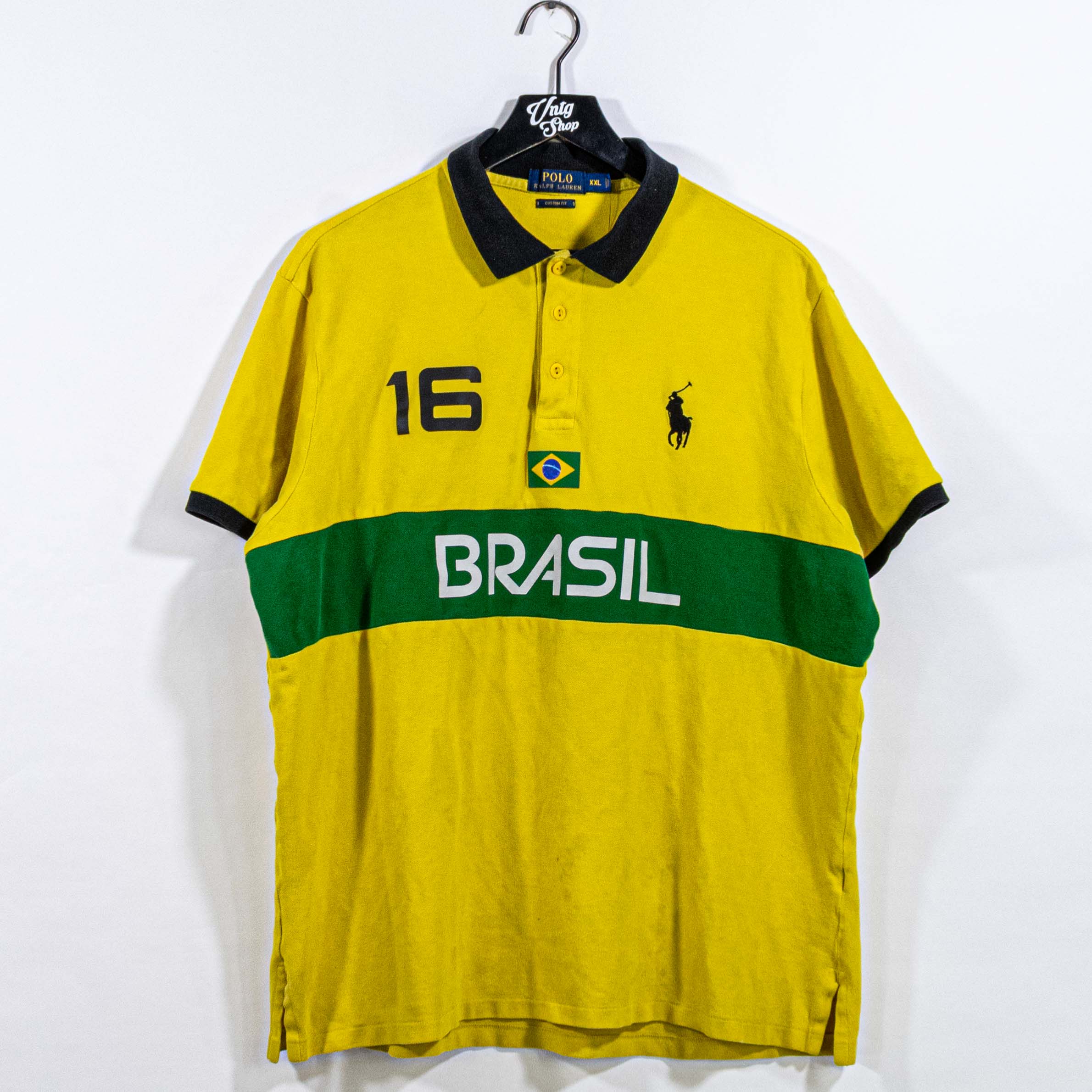 Polo Ralph Lauren Big Pony Brazil Polo Shirt Distressed– VNTG Shop