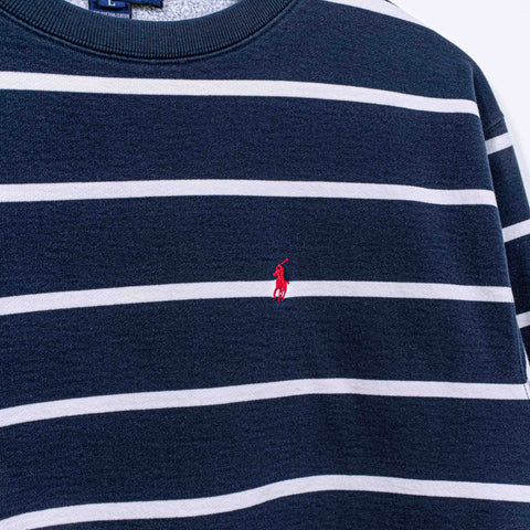 Polo Ralph Lauren Pony Striped Sweatshirt Made in USA